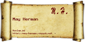 May Herman névjegykártya